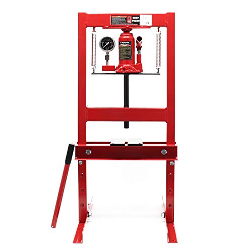 XPOtool 6T Prensa hidráulica de taller prensa de bastidor prensa de cojinetes con manómetro