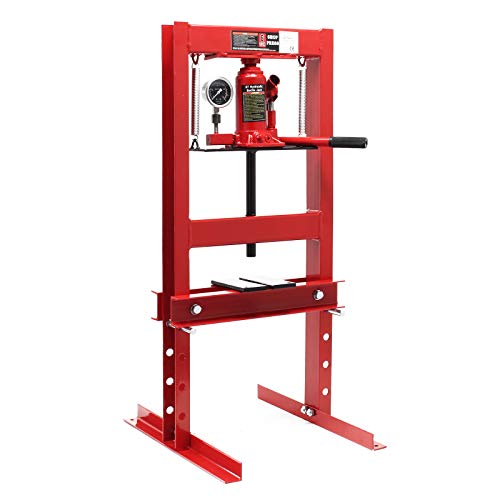 XPOtool 6T Prensa hidráulica de taller prensa de bastidor prensa de cojinetes con manómetro
