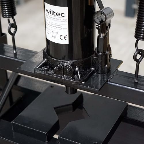 WilTec 30T Prensa hidráulica Taller Ajustable en Altura Fuerza de presión Estampar Doblar prensar